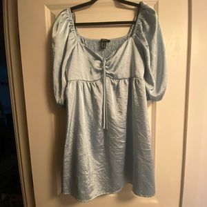 Forever 21 metallic ice blue dress